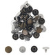 Flat Head Stud Rivets with alloy pins - Brass - (Pack of 100)